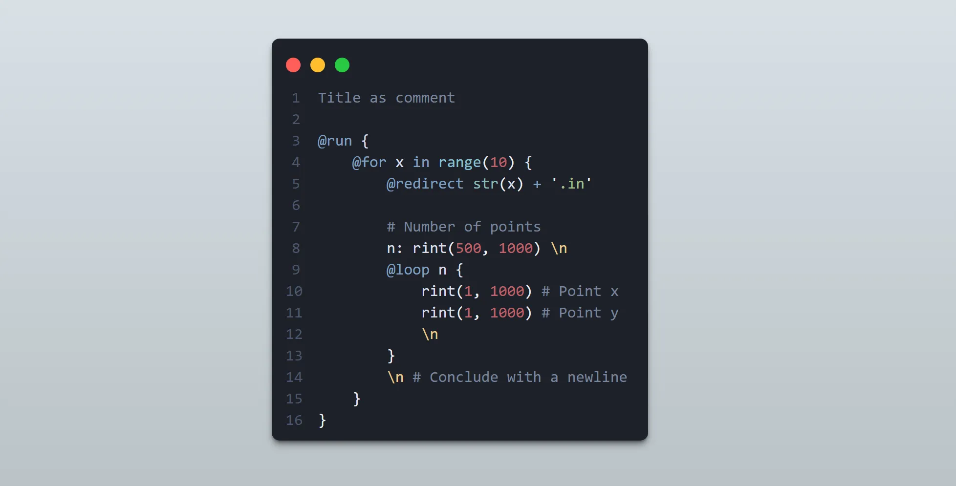 MkData Syntax Preview